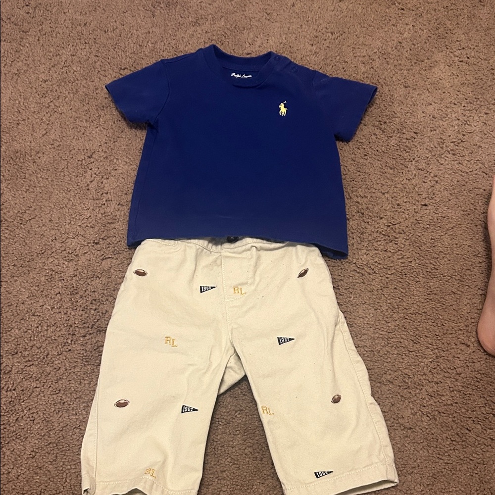 Ralph Lauren Royal Blue Tee with Yellow Pony